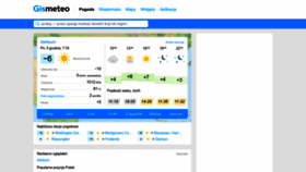 What Gismeteo.pl website looked like in 2022 (1 year ago)