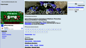 What Gartendatenbank.de website looked like in 2022 (1 year ago)