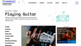 What Guitar.about.com website looked like in 2022 (1 year ago)