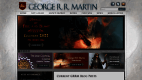 What Georgerrmartin.com website looked like in 2022 (1 year ago)