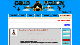 What Goldpigeon.ro website looked like in 2022 (1 year ago)