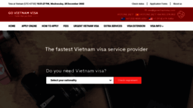 What Govietnamvisa.com website looked like in 2022 (1 year ago)