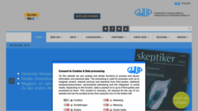 What Gwup.org website looked like in 2023 (1 year ago)