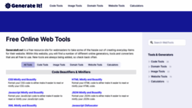 What Generateit.net website looked like in 2023 (1 year ago)