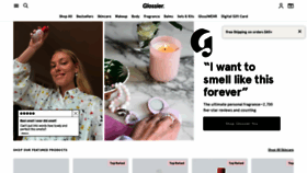 What Glossier.com website looked like in 2023 (1 year ago)