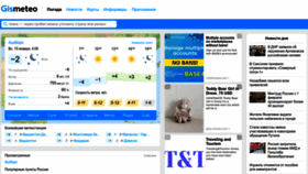 What Gismeteo.ru website looked like in 2023 (1 year ago)