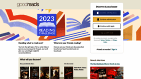 What Goodreads.com website looked like in 2023 (1 year ago)
