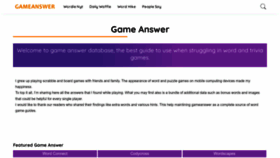 What Gameanswer.net website looked like in 2023 (1 year ago)