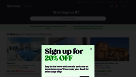 What Groupon.com website looked like in 2023 (1 year ago)