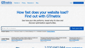 What Gtmetrix.com website looked like in 2023 (1 year ago)