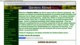 What Gardensablaze.com website looked like in 2023 (1 year ago)