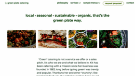 What Greenplatecatering.com website looked like in 2023 (1 year ago)