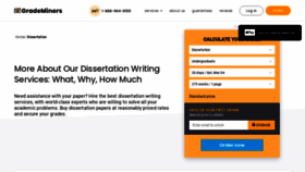 What Gurudissertation.com website looked like in 2023 (1 year ago)