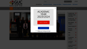 What Guc.edu.eg website looked like in 2023 (2 years ago)