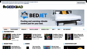 What Geekdad.com website looked like in 2023 (1 year ago)