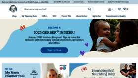 What Gerber.com website looked like in 2023 (1 year ago)