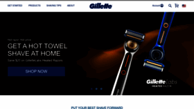 What Gillette.com website looked like in 2023 (1 year ago)