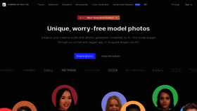 What Generated.photos website looked like in 2023 (1 year ago)