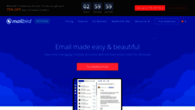What Getmailbird.com website looked like in 2023 (1 year ago)