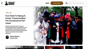 What Grammy.com website looked like in 2023 (1 year ago)