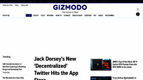 What Gizmodo.com website looked like in 2023 (1 year ago)