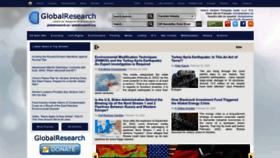 What Globalresearch.ca website looked like in 2023 (1 year ago)