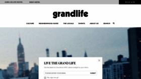 What Grandlife.com website looked like in 2023 (1 year ago)