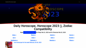 What Gotohoroscope.com website looked like in 2023 (1 year ago)