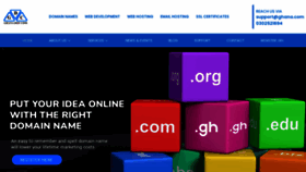 What Ghana.com website looked like in 2023 (1 year ago)
