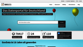 What Govdata.de website looked like in 2023 (1 year ago)