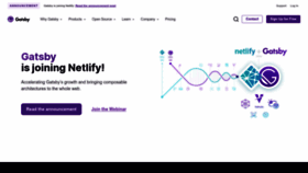 What Gatsbyjs.com website looked like in 2023 (1 year ago)