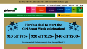 What Girlscoutshop.com website looked like in 2023 (1 year ago)