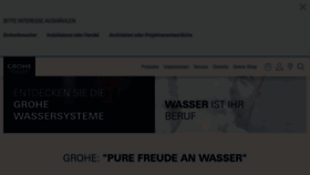 What Grohe.de website looked like in 2023 (1 year ago)