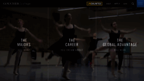 What Goucher.edu website looked like in 2023 (3 years ago)