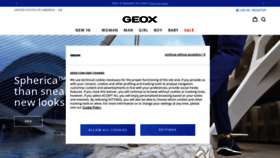 What Geox.com website looked like in 2023 (1 year ago)