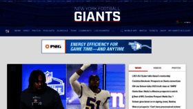 What Giants.com website looked like in 2023 (1 year ago)