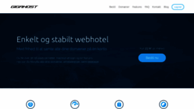 What Gigahost.dk website looked like in 2023 (1 year ago)