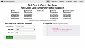 What Getcreditcardnumbers.com website looked like in 2023 (1 year ago)
