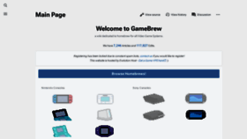 What Gamebrew.org website looked like in 2023 (1 year ago)