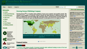 What Growingscience.com website looked like in 2023 (1 year ago)
