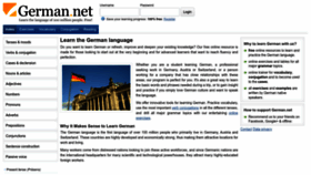 What German.net website looked like in 2023 (1 year ago)