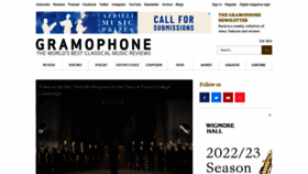 What Gramophone.co.uk website looked like in 2023 (1 year ago)