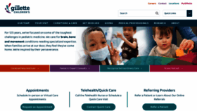 What Gillettechildrens.org website looked like in 2023 (2 years ago)