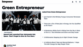 What Greenentrepreneur.com website looked like in 2023 (1 year ago)