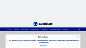 What Gutzitiert.de website looked like in 2023 (1 year ago)