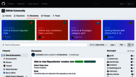 What Github.community website looked like in 2023 (1 year ago)