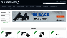 What Gunprime.com website looked like in 2023 (1 year ago)