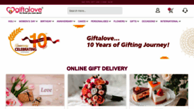 What Giftalove.com website looked like in 2023 (1 year ago)