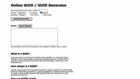 What Guidgenerator.com website looked like in 2023 (1 year ago)