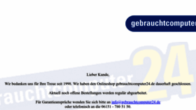 What Gebrauchtcomputer24.de website looked like in 2023 (1 year ago)